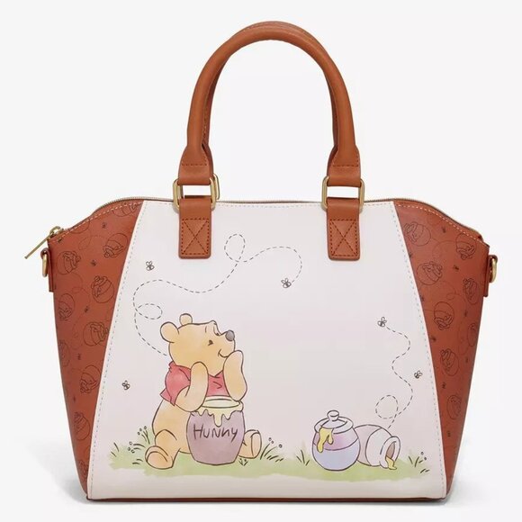 Loungefly Disney Winnie The Pooh Satchel Honey Pot Purse Handbag Shoulder Bag - Picture 4 of 4